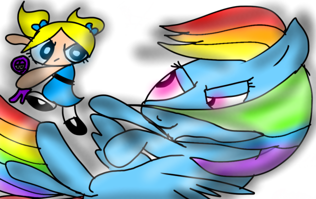 Rainbow dash vs Bubbles (read desc)