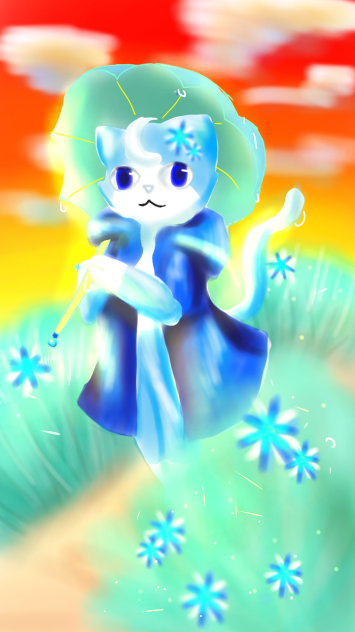 花畑の中