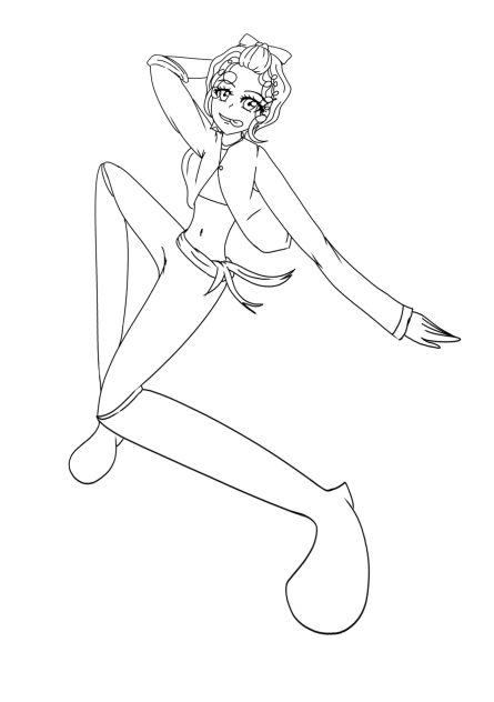 Coloring Page✌️ Cool pose