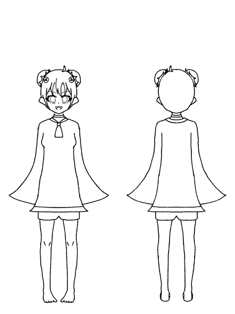 モモンガ立ち絵　色無し