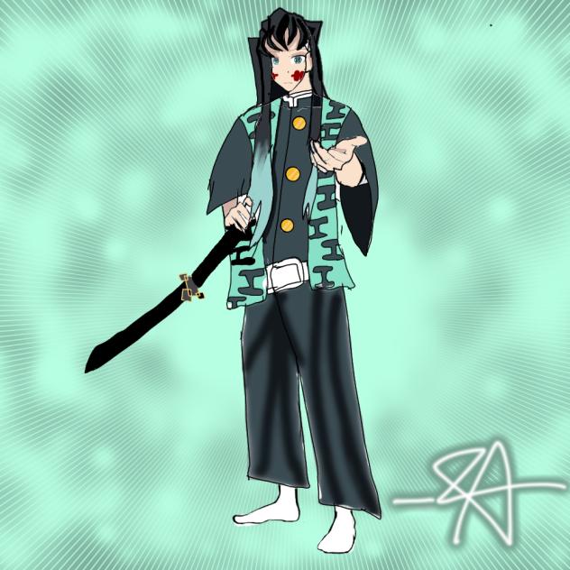 Muichiro as demon