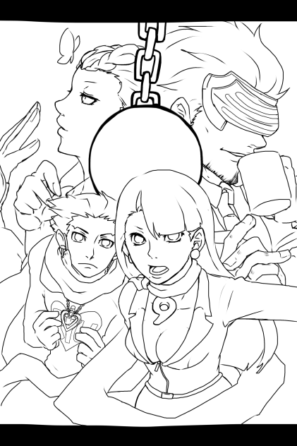 【線画】逆転裁判3