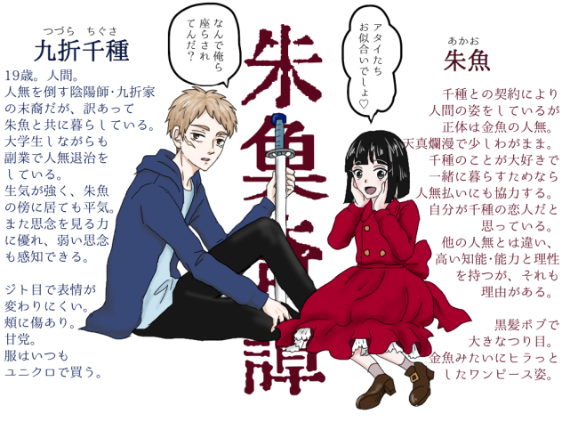 朱魚奇譚･人物紹介図