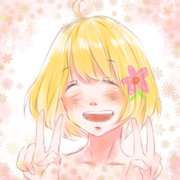 黄色い髪の女の子 Ibispaint