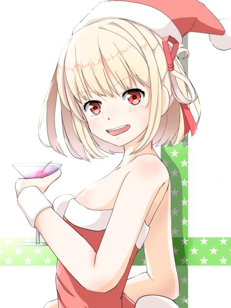 ちょっとサンタクロースっぽい錦木千束(リコリコ)