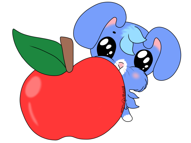 Blue Little Bunny Giant Apple -