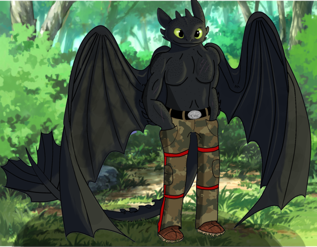 Toothless as a Human. #2