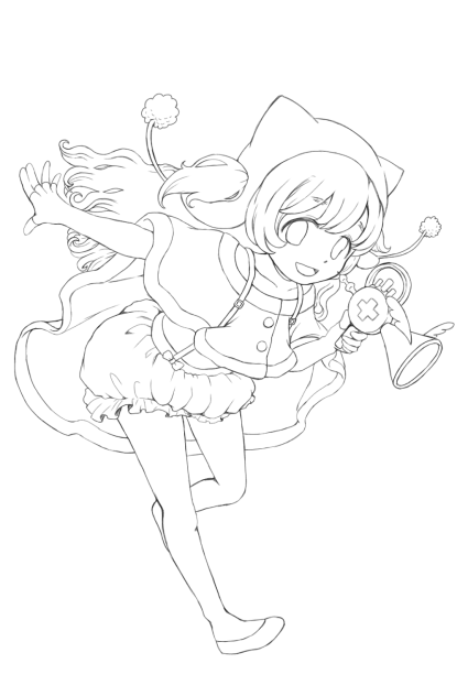 【線画】百江なぎさ