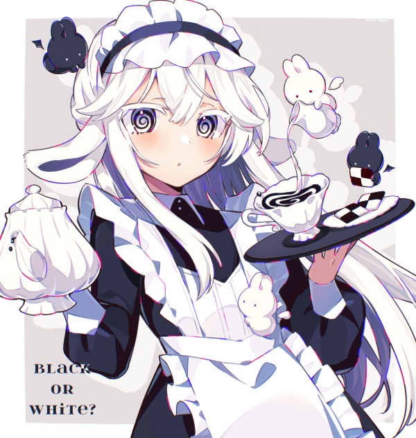 手描き イラスト オリジナル 姫 メイド ◇Drop◇創作 原画 オリジナル 手描きイラスト かわいい 女の子