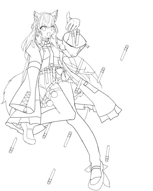 【塗り絵・線画】holoX　博衣こより　[Hakui Koyori]