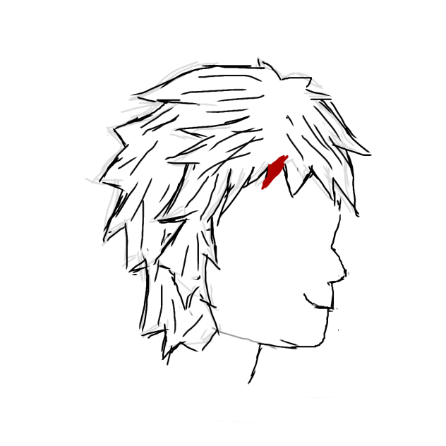 How to draw messy hair for boy