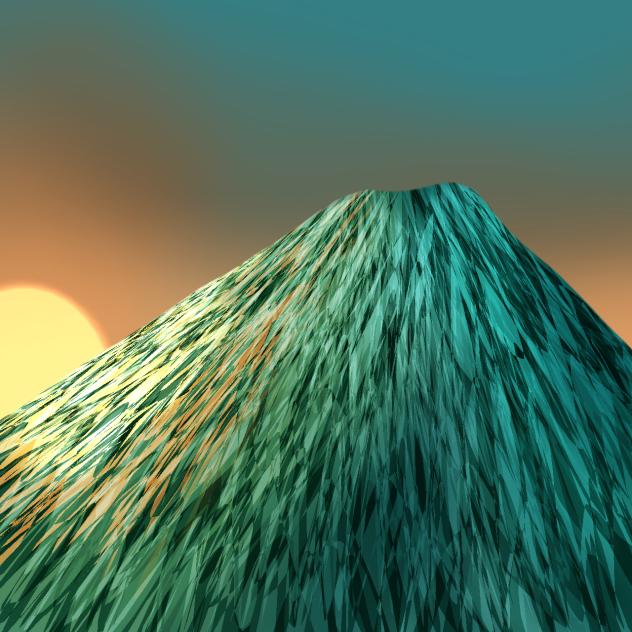夕陽と氷山