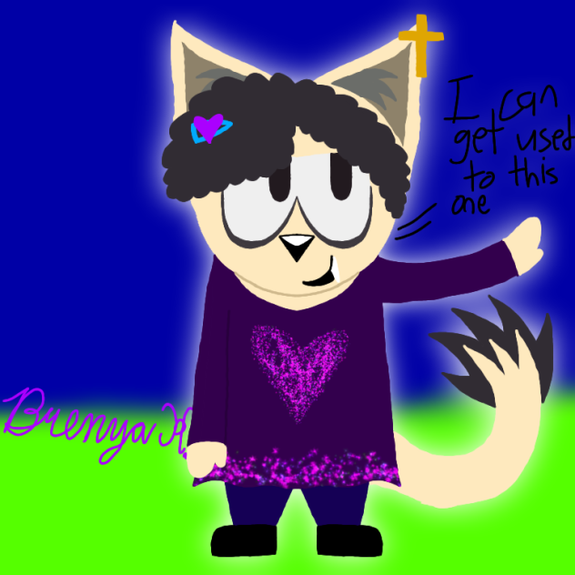 Michael Wearing A Purple Dress