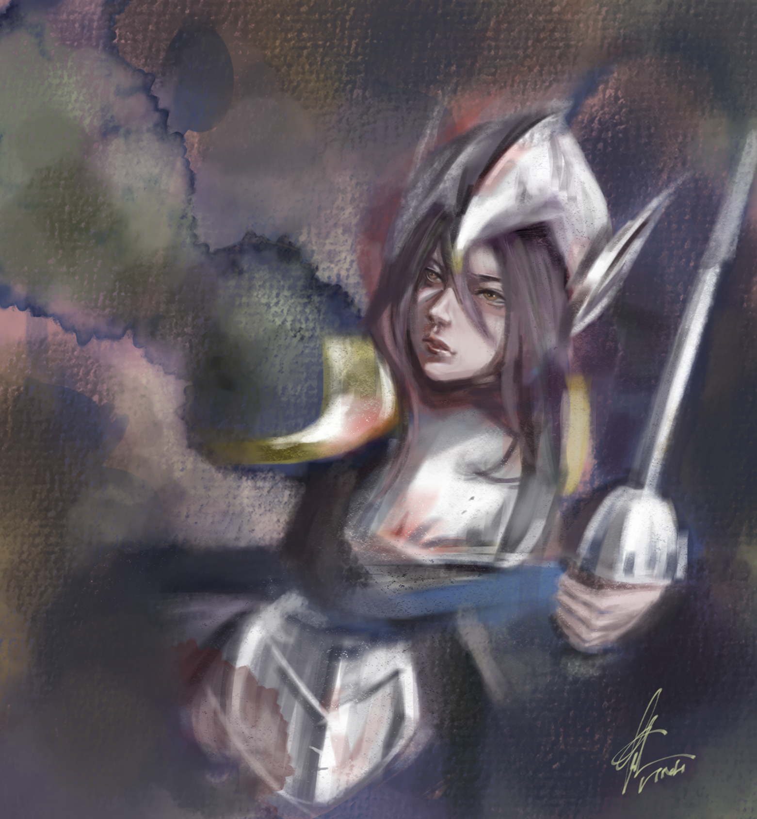 female swordsman - ibisPaint