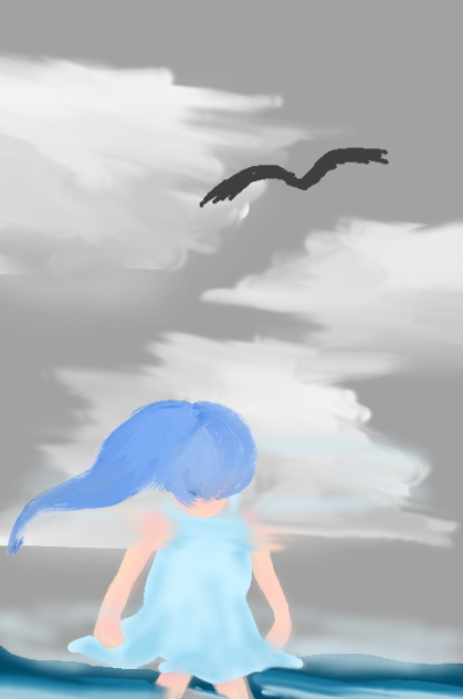 海と少女