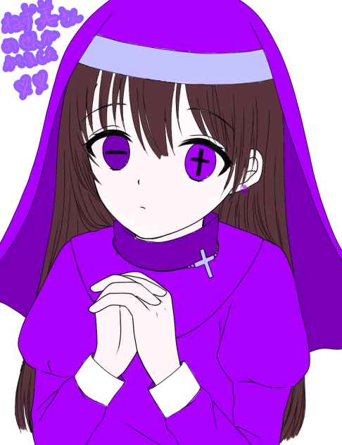 ねず美さん線画　塗った