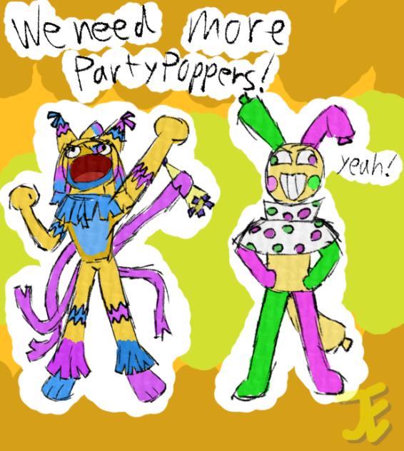 YATTA AND LOOEY NEED PARTY POPPERS