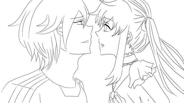 ヒロト×胡桃 線画