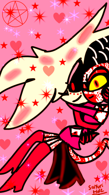 Angel Dust x Aurora Madison Rose Chibi