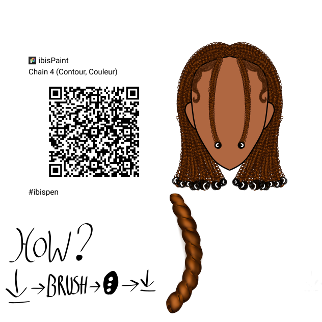 Braids hair brush ibisPaint