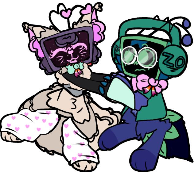 TV-Cat and Spirzo in my style