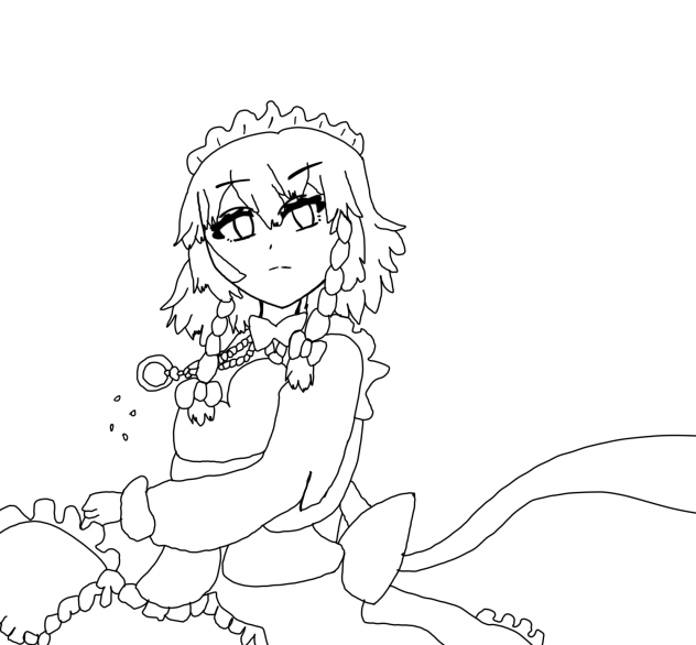 時を操るメイド【線画】