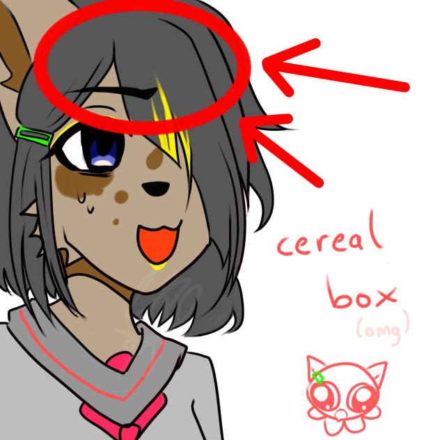 clara's brain is... cereal box..