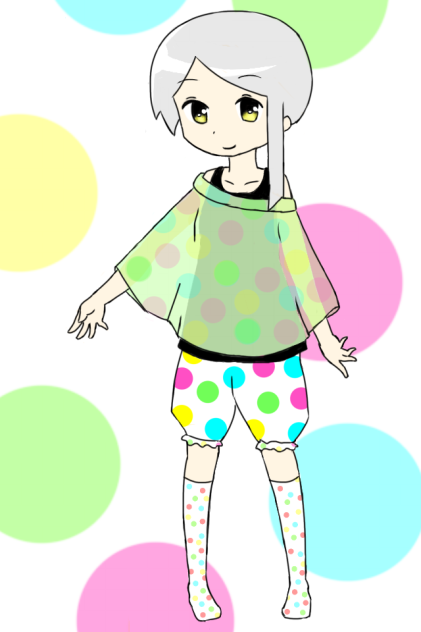 水玉ゆるふわ少女