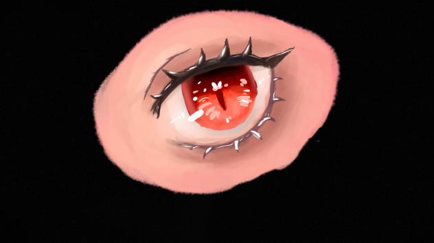 red eye 👁 ♥️🟥🟧