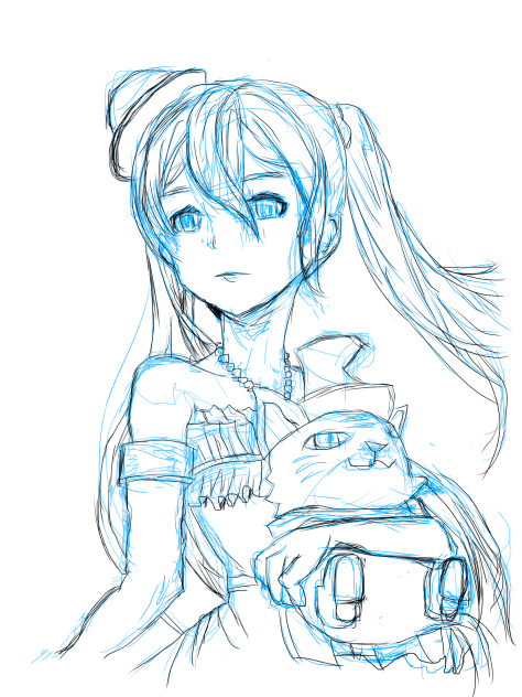 グランブルーファンタジー のキャラクタで使われている風のあおりの練習