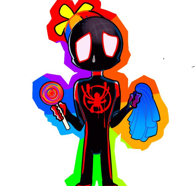 Miles trying to convince Gwen he’s cool