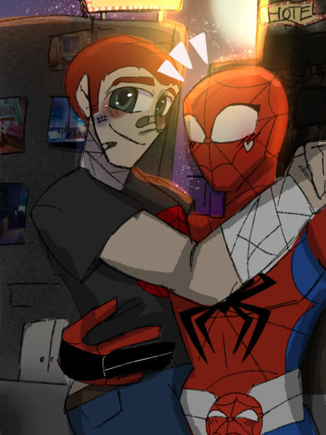harry x spiderman