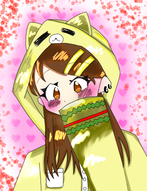 猫フード女の子