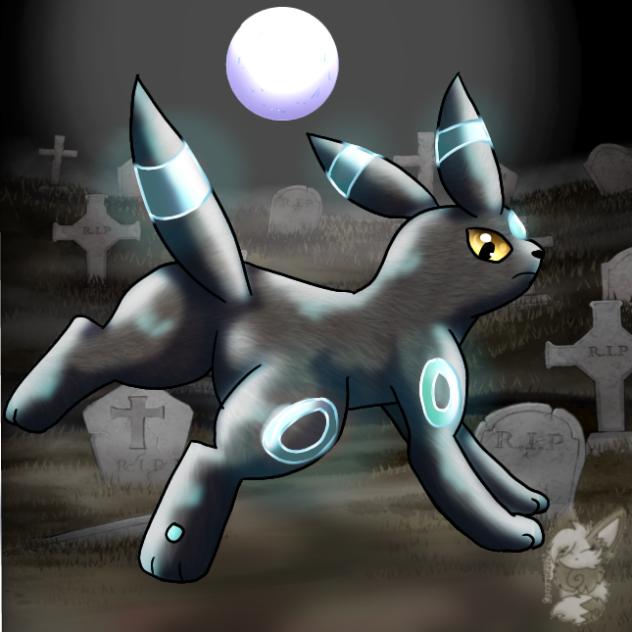 shiny umbreon in the cemetery g