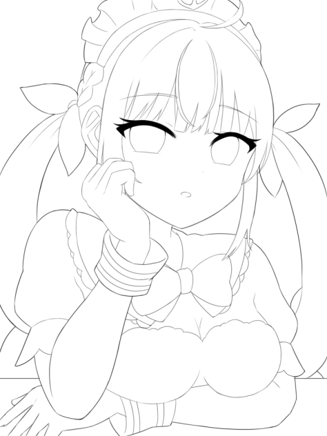 どうしたの？　線画