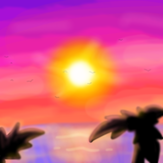 Sunset Sea - ibisPaint