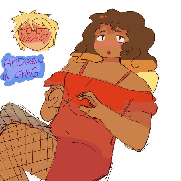 Andrew in drag