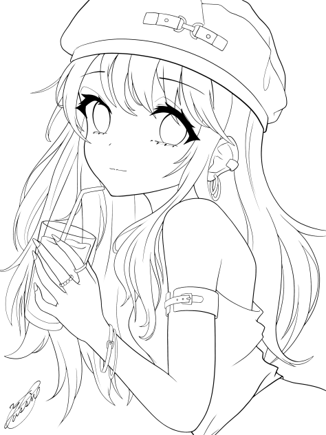 See you at the cafe terrace（線画）