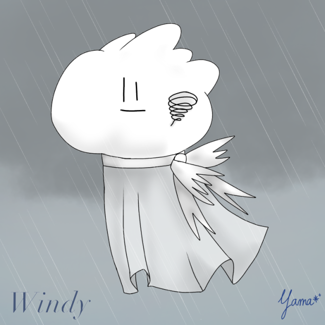 てるてるぼうずシリーズ 台風（風）