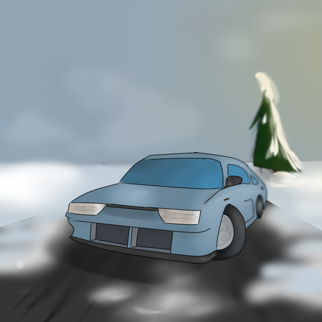 Car in winter - ibisPaint