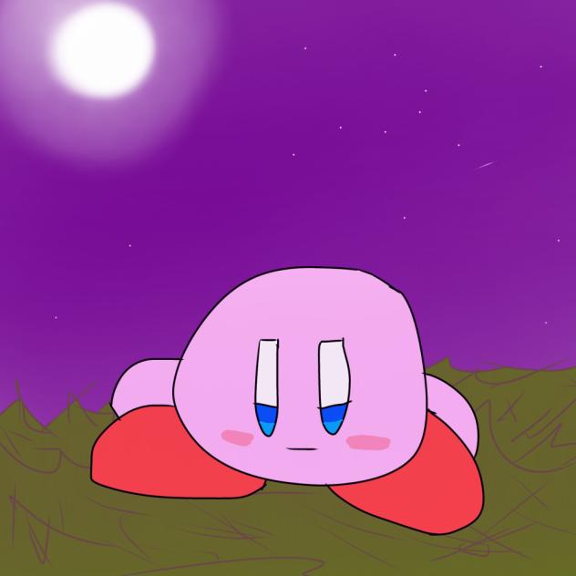 月とカービィ