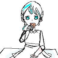 パン食べる女の子