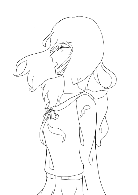 女の子  線画