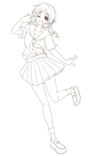 安部菜々 線画