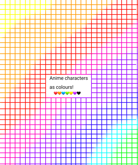 Anime characters as colours