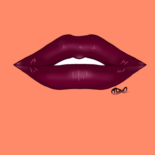 a lip drawing caus why not