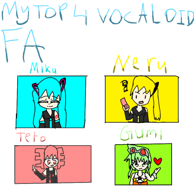 My top 4 VOCALOID FA