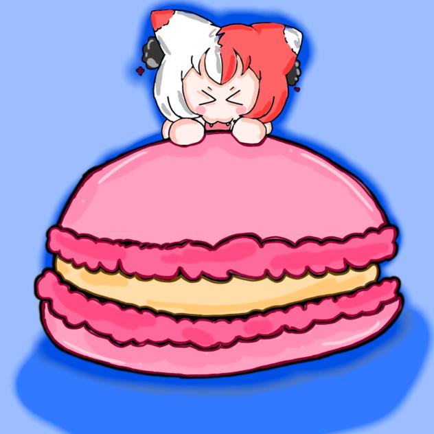 I freed my oc and gave Her a macaron