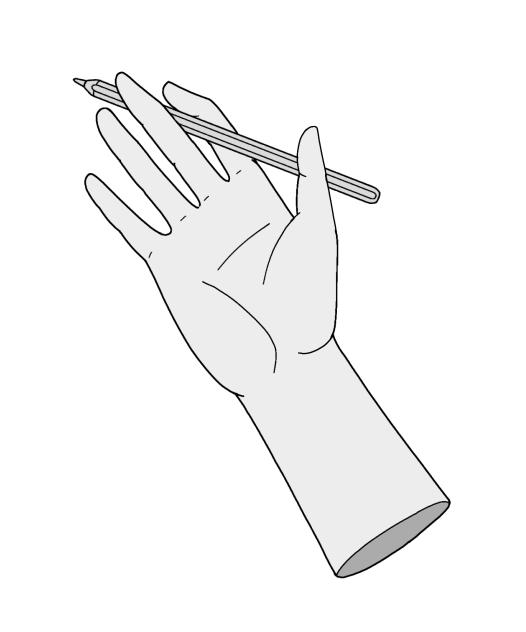 Hand with pencil