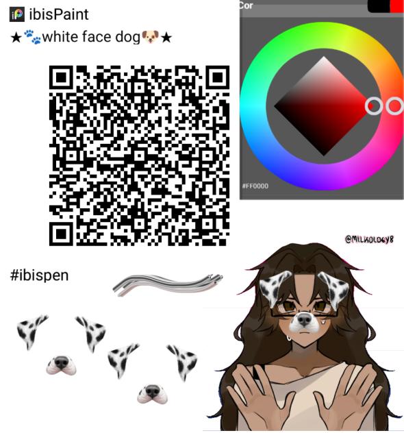 QR code white face dog🐶